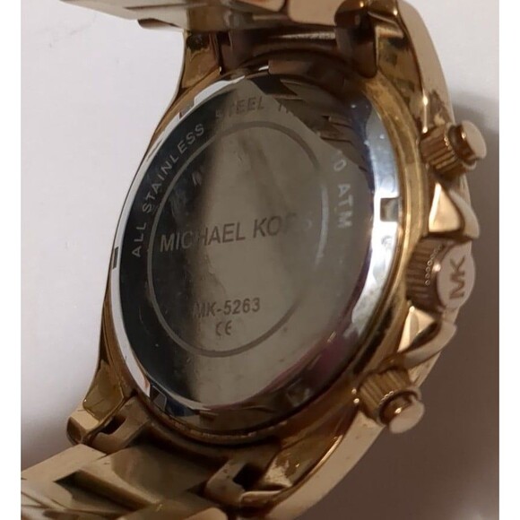 Michael Kors Rose Gold Blair Glitz Chrono SS Quartz Women's Watch MK5263 - Picture 4 of 4